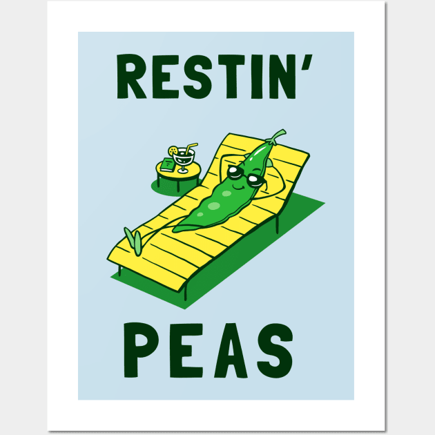 Restin Peas Wall Art by dumbshirts